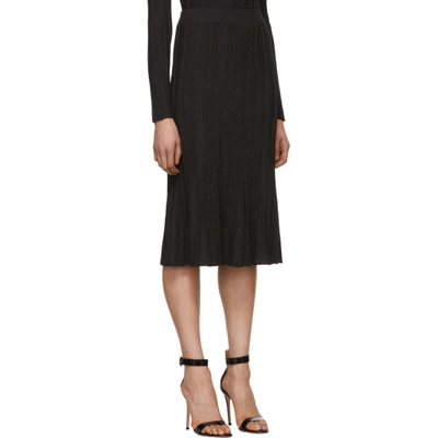 Shop Altuzarra Black And Brown Knit Gabbiano Skirt In 001 Black