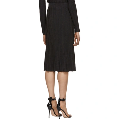 Shop Altuzarra Black And Brown Knit Gabbiano Skirt In 001 Black