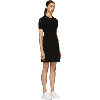 Shop Kenzo Black Solid Lacehole Dress In 99 - Black