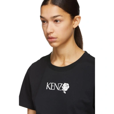 Shop Kenzo Black Logo T-shirt In 99b -black