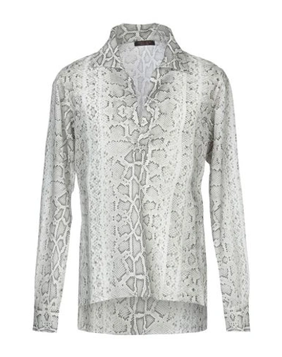 Shop Roberto Cavalli Beachwear Patterned Shirt In Light Grey