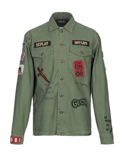 Replay Jacket In Military Green | ModeSens