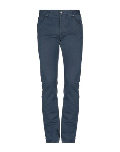 Shop Isaia Casual Pants In Dark Blue