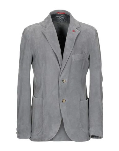 Shop Isaia Blazers In Grey