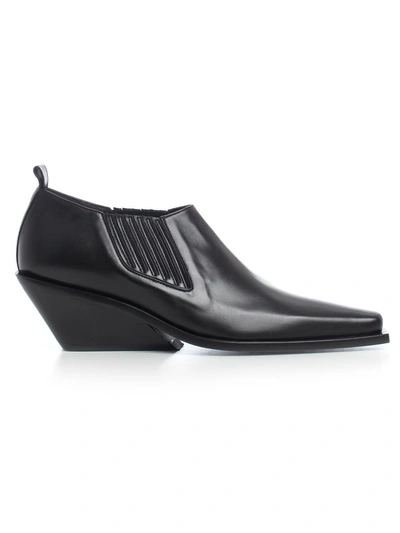 Shop Ann Demeulemeester Elasticated Panel Ankle Boots In Black