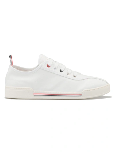 Shop Thom Browne Cotton Sneaker In White