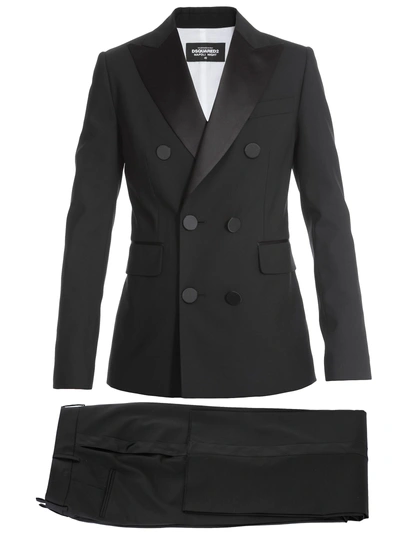 Shop Dsquared2 Virgin Wool Suit In Black