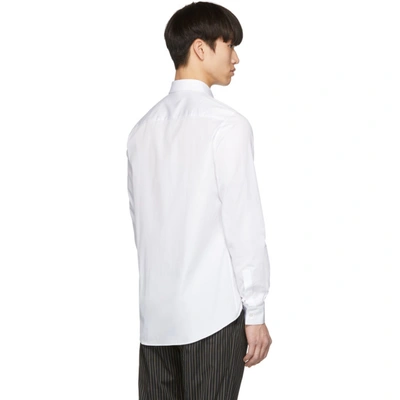 Shop Givenchy White Cotton Embroidered Signature Shirt In 116 Wht/blk