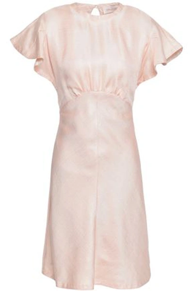 Shop Zimmermann Open-back Satin-twill Mini Dress In Blush