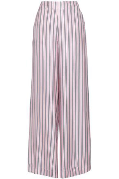 Shop Zimmermann Striped Twill Wide-leg Pants In Pastel Pink