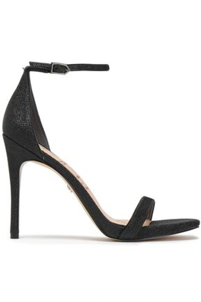 Shop Sam Edelman Woman Ariella Metallic Mesh Sandals Black