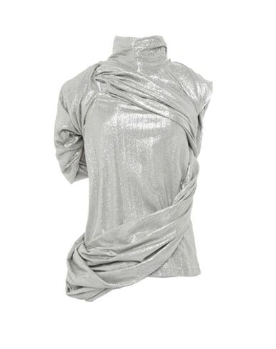 Shop Rick Owens T-shirts In Silver