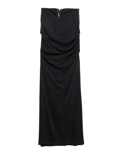 Shop Elisabetta Franchi Long Dress In Black