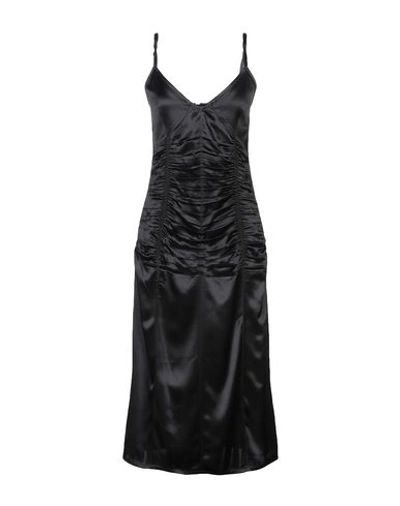 Shop Helmut Lang 3/4 Length Dresses In Black