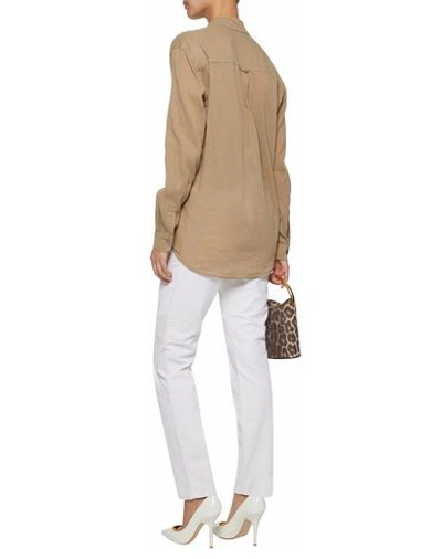 Shop Belstaff Woman Shirt Sand Size 4 Cotton, Silk In Beige