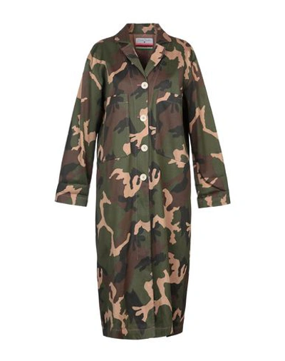 Shop Daniela Pancheri Full-length Jacket In Military Green