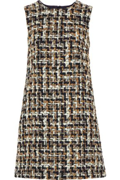 Shop Dolce & Gabbana Woman Cotton Bouclé-tweed Mini Dress Tan