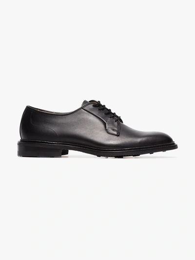 Shop Tricker's Trickers Black Leather Derby Shoes