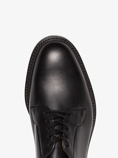 Shop Tricker's Trickers Black Leather Derby Shoes