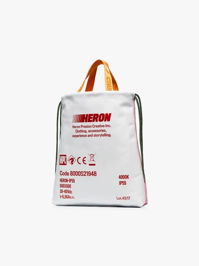 Shop Heron Preston 'dustbag' Utility-shopper In 8820 White / Multicolour