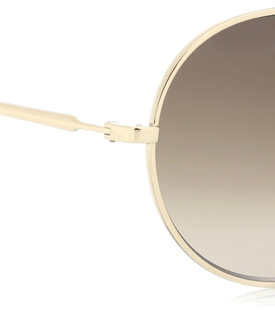 Shop Loewe Pilot Puzzle Sunglasses In Gold