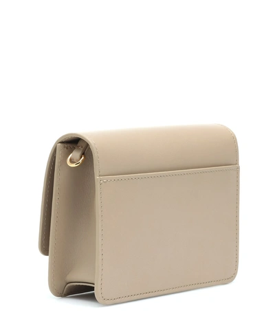 Shop Jw Anderson Logo Leather Shoulder Bag In Beige