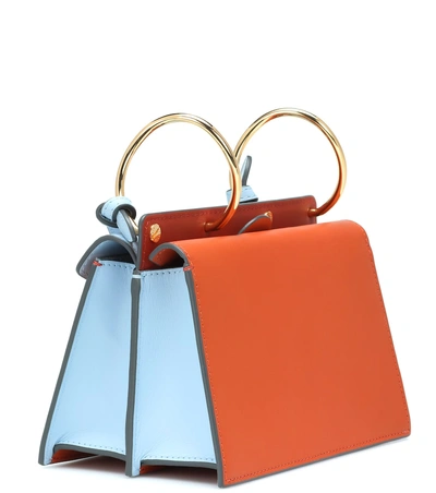 Shop Danse Lente Mini Phoebe Leather Shoulder Bag In Orange