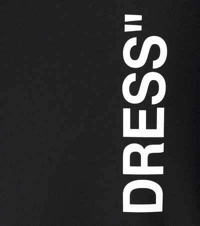 Shop Off-white Longuette Midi Dress In Black