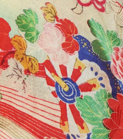 Shop Camilla Printed Silk Kimono In Multicoloured