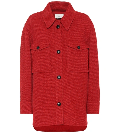 Shop Isabel Marant Étoile Garvey Wool-blend Jacket In Red