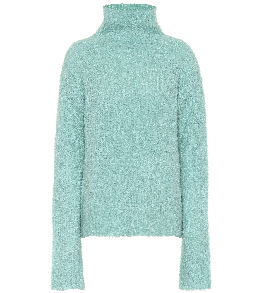 Sies Marjan Sukie Oversized BouclÉ Turtleneck Sweater In Jade | ModeSens