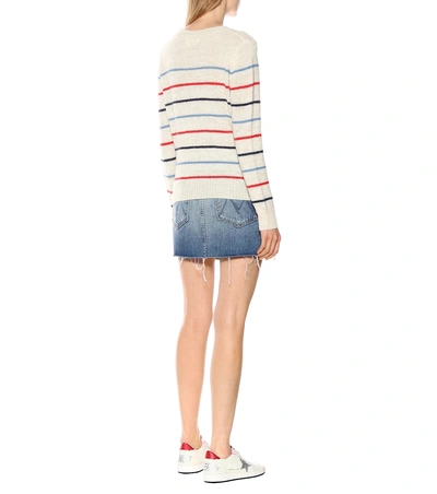 Shop Isabel Marant Étoile Gian Striped Wool-blend Sweater In Beige