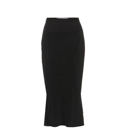 Shop Rick Owens Silk Pencil Skirt In Black