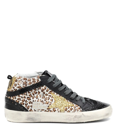 Shop Golden Goose Mid Star Calf Hair Sneakers In Multicoloured