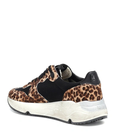 Shop Golden Goose Running Calf Hair Sneakers In Multicoloured