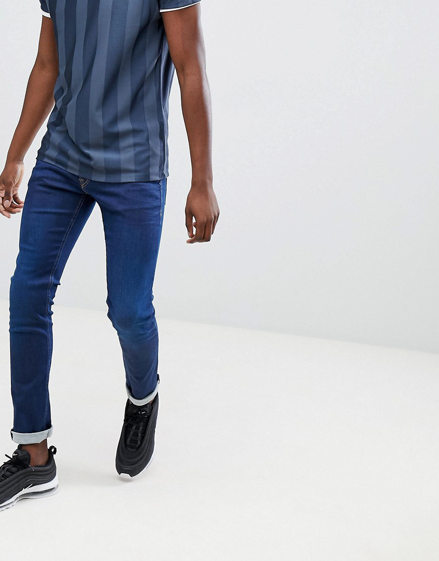 replay jondrill skinny jeans blue
