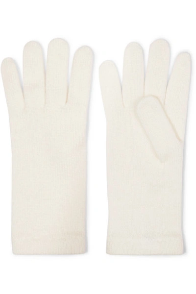 Shop Johnstons Of Elgin Cashmere Gloves In Cream