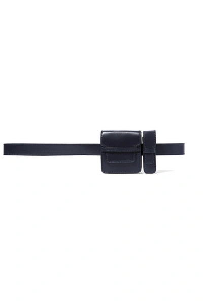 Shop Gabriela Hearst Leather Belt In Navy