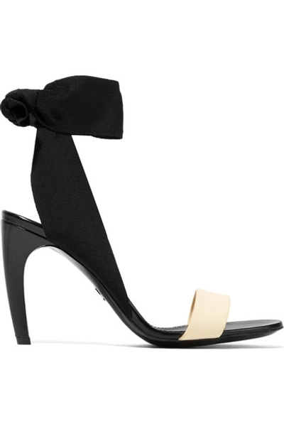 Shop Proenza Schouler Canvas, Rubber And Leather Sandals In Black