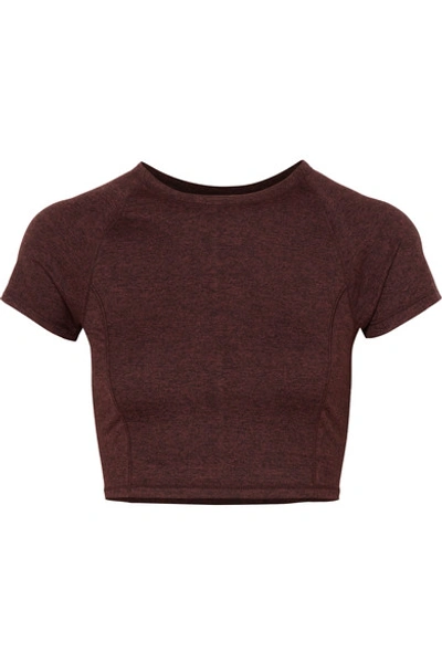 Shop We/me The Karma Cropped Stretch-jersey T-shirt In Red