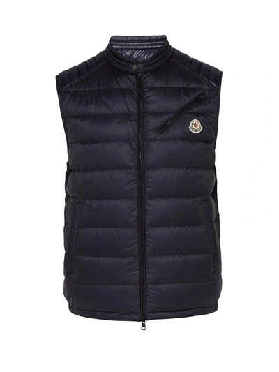 Moncler Arv Down-filled Gilet In Navy | ModeSens