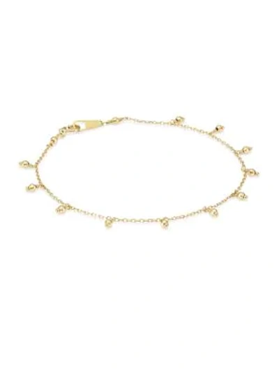 Shop Mizuki 14k Yellow Gold Bead Bracelet