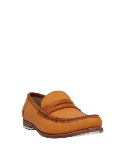 Shop Dolce & Gabbana Man Loafers Apricot Size 10 Calfskin, Goat Skin In Orange