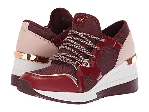 michael kors liv trainer sneakers oxblood