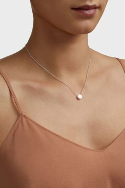 Shop Monica Vinader Linear Solo Diamond Necklace In Silver