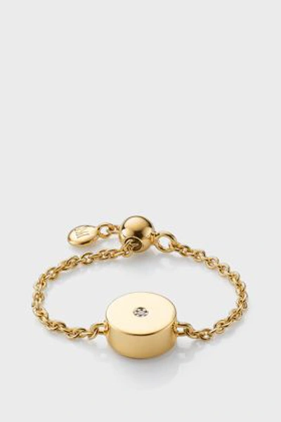 Shop Monica Vinader Linear Solo Friendship Chain Ring, Os In Y Gold