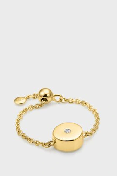 Shop Monica Vinader Linear Solo Friendship Chain Ring, Os In Y Gold