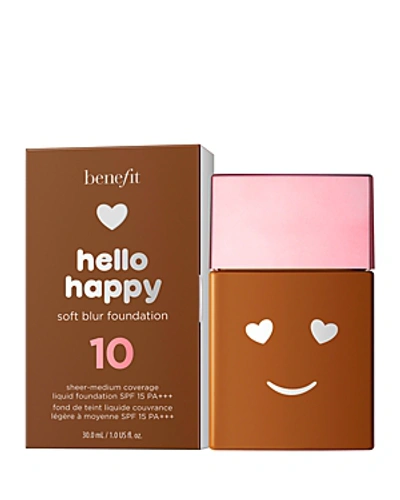 Shop Benefit Cosmetics Hello Happy Soft Blur Foundation In Shade 10: Deep Neutral Warm