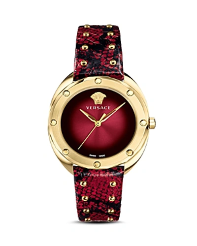 Shop Versace Collection Shadov Watch, 38mm In Red