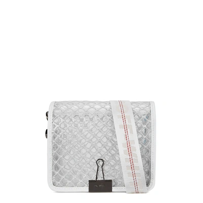 Shop Off-white White Leather And Pvc Shoulder Bag
